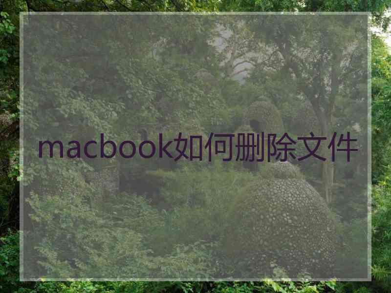 macbook如何删除文件