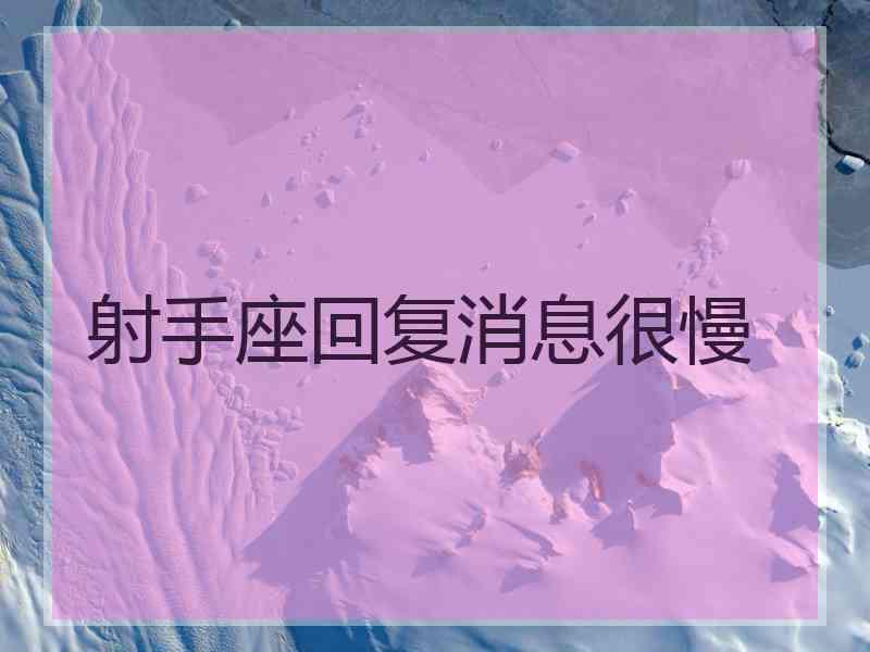 射手座回复消息很慢