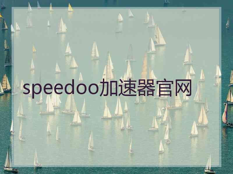 speedoo加速器官网