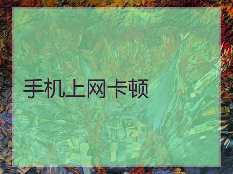 手机上网卡顿