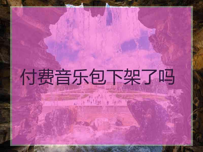付费音乐包下架了吗
