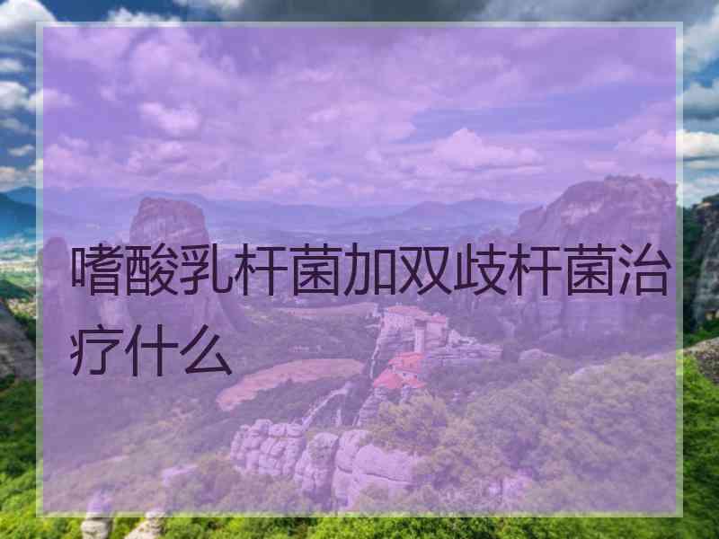 嗜酸乳杆菌加双歧杆菌治疗什么