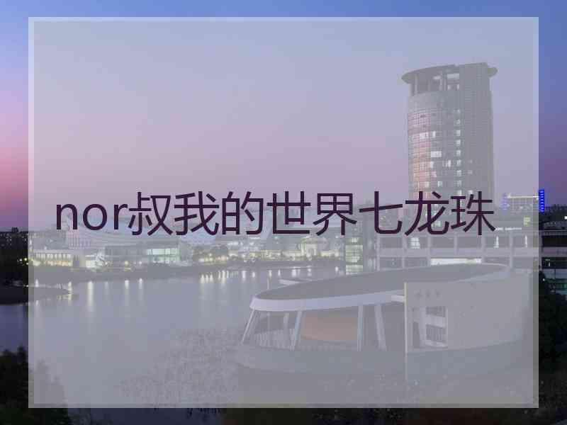 nor叔我的世界七龙珠