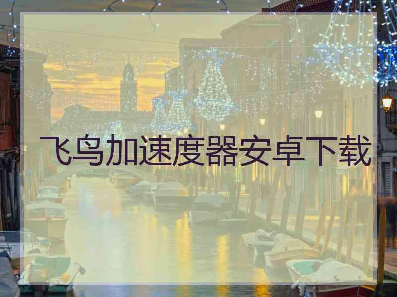 飞鸟加速度器安卓下载