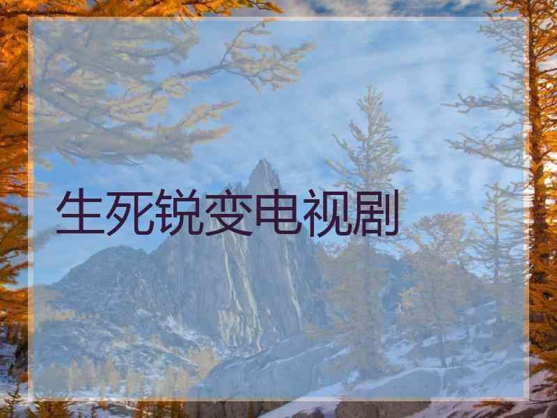 生死锐变电视剧