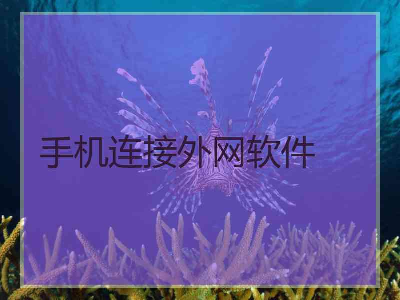 手机连接外网软件
