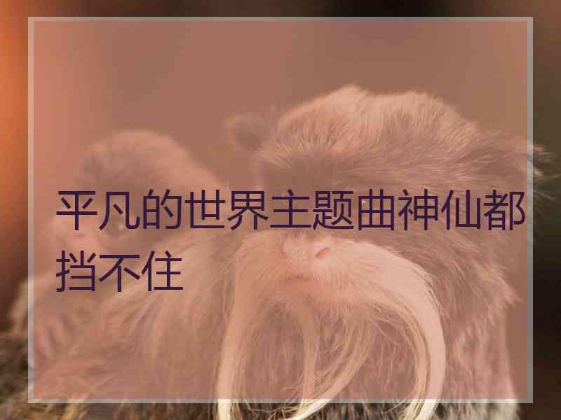 平凡的世界主题曲神仙都挡不住