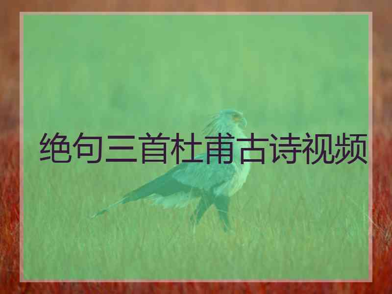 绝句三首杜甫古诗视频