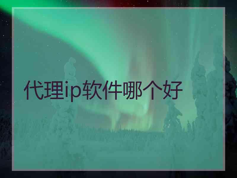 代理ip软件哪个好