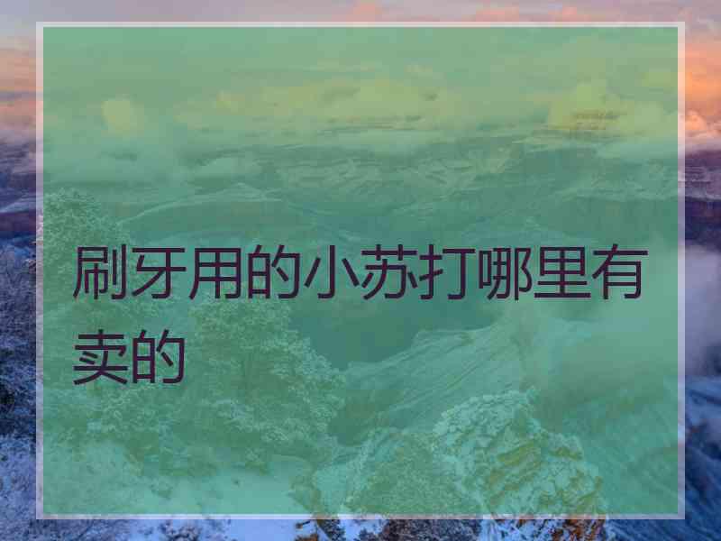 刷牙用的小苏打哪里有卖的