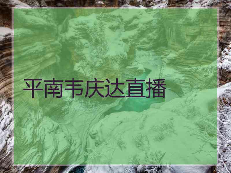 平南韦庆达直播