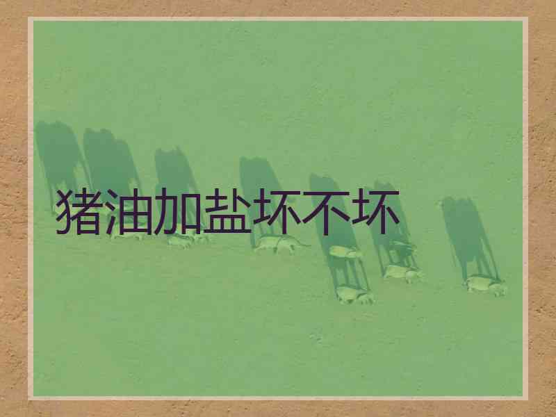 猪油加盐坏不坏