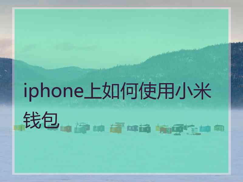 iphone上如何使用小米钱包