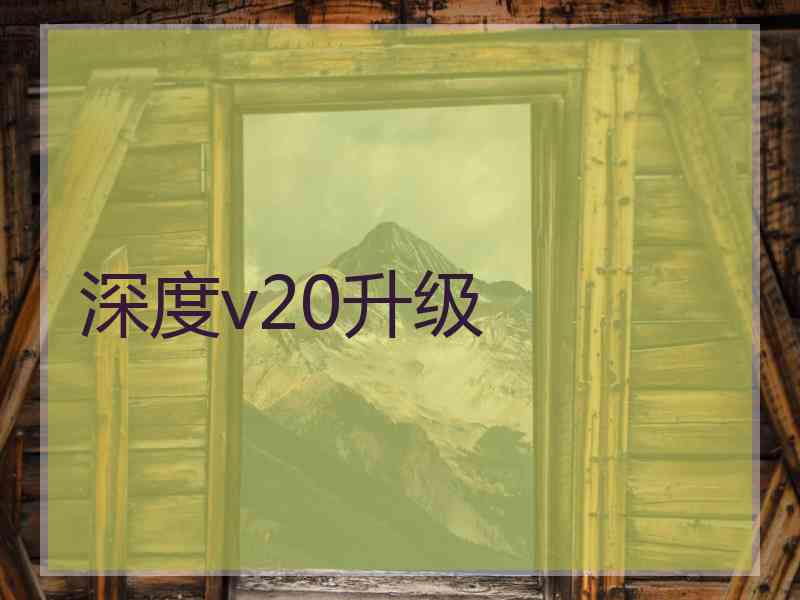 深度v20升级