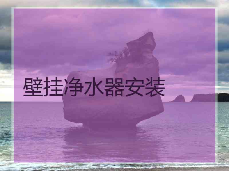 壁挂净水器安装
