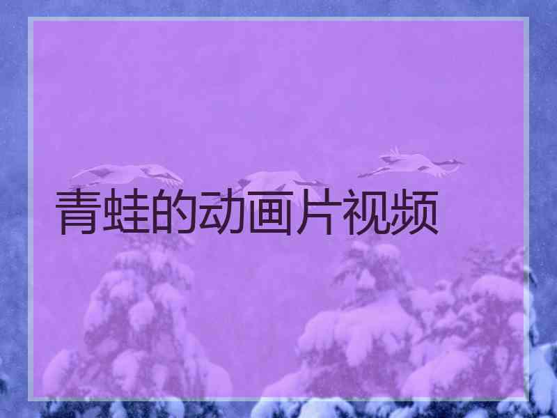 青蛙的动画片视频