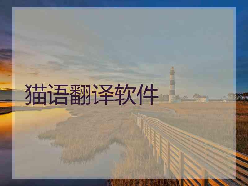 猫语翻译软件