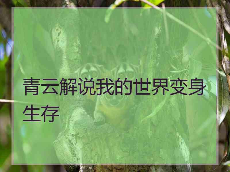 青云解说我的世界变身生存