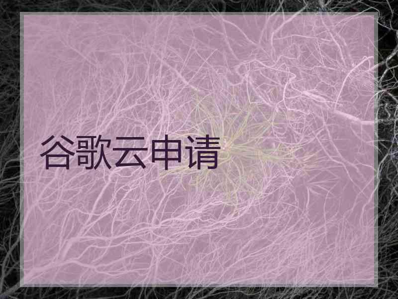 谷歌云申请