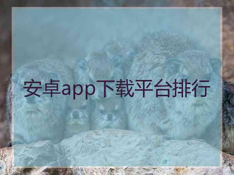 安卓app下载平台排行