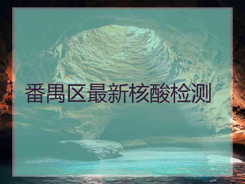 番禺区最新核酸检测
