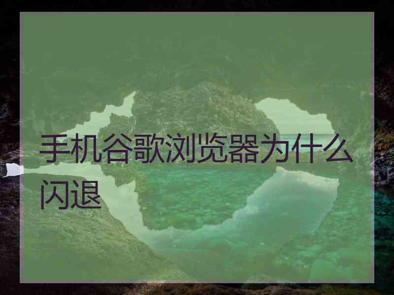 手机谷歌浏览器为什么闪退
