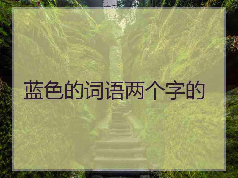 蓝色的词语两个字的