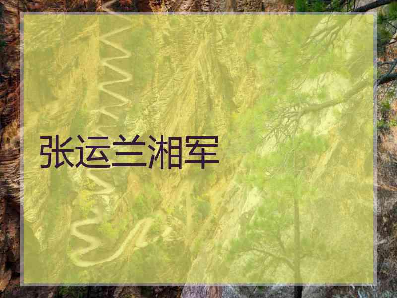 张运兰湘军