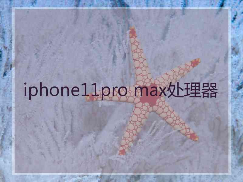 iphone11pro max处理器