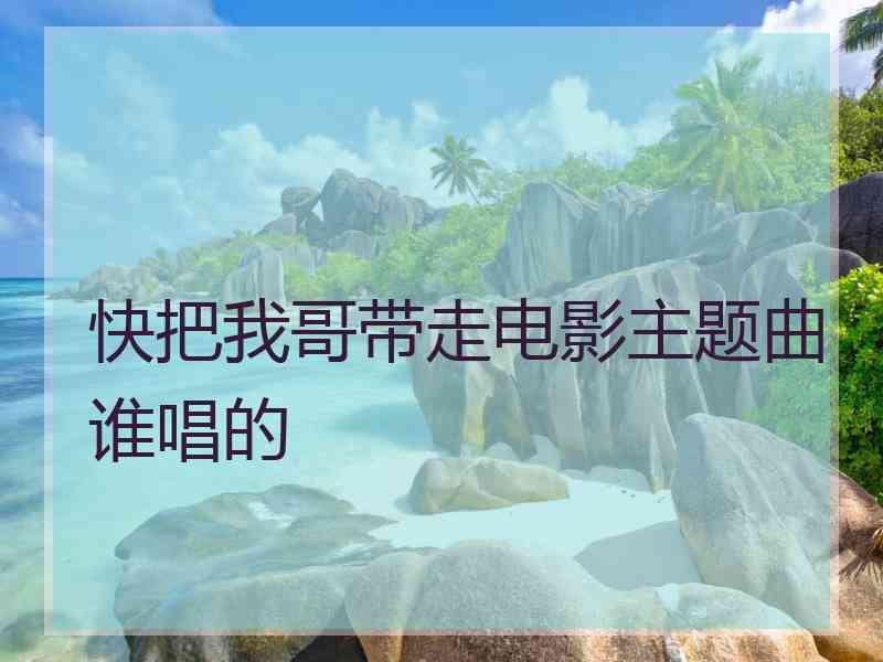 快把我哥带走电影主题曲谁唱的