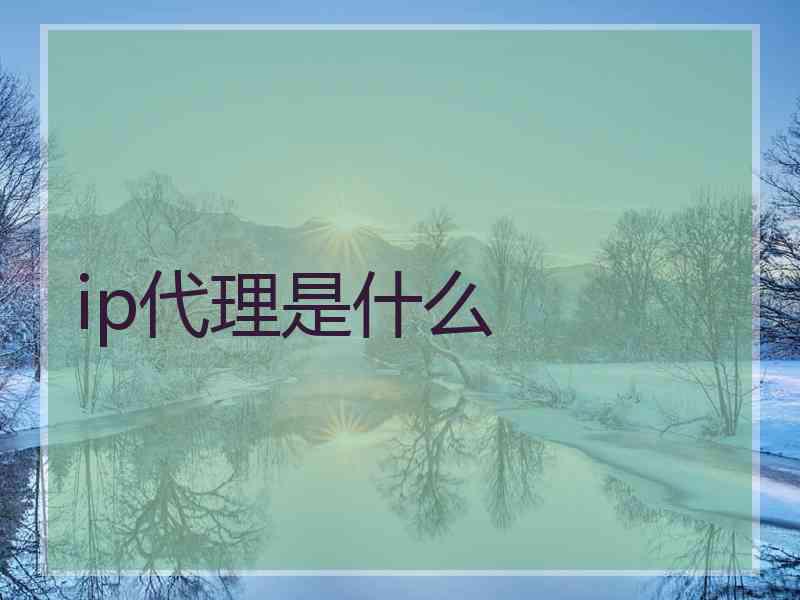 ip代理是什么