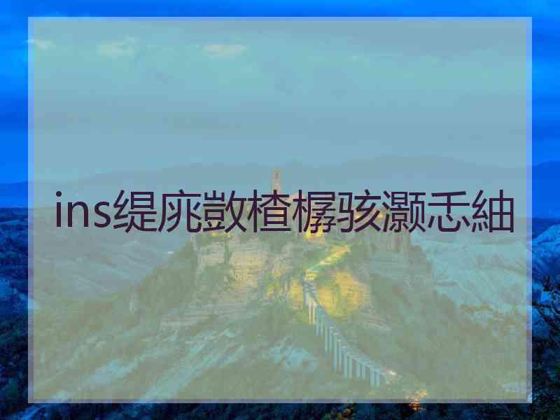 ins缇庣敳楂樼骇灏忎紬