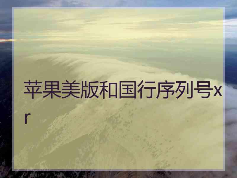 苹果美版和国行序列号xr