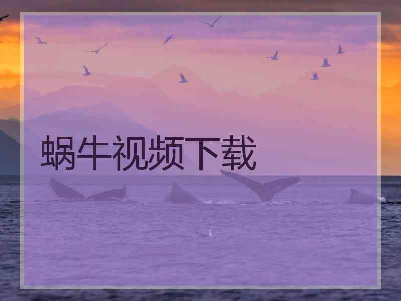 蜗牛视频下载