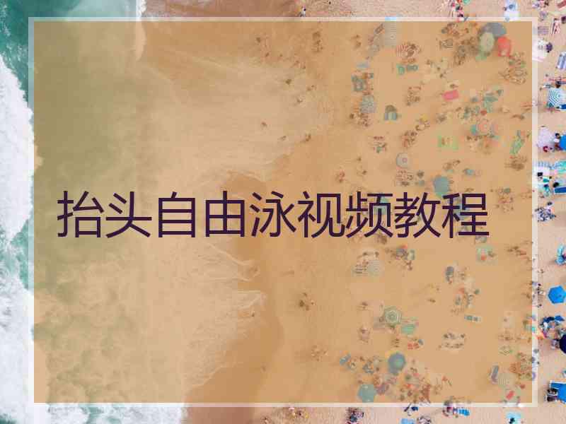 抬头自由泳视频教程