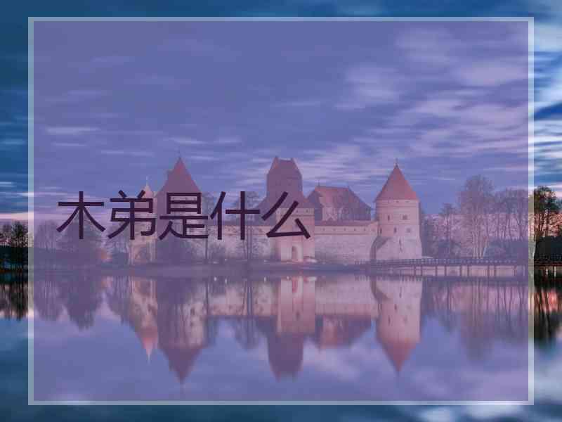 木弟是什么