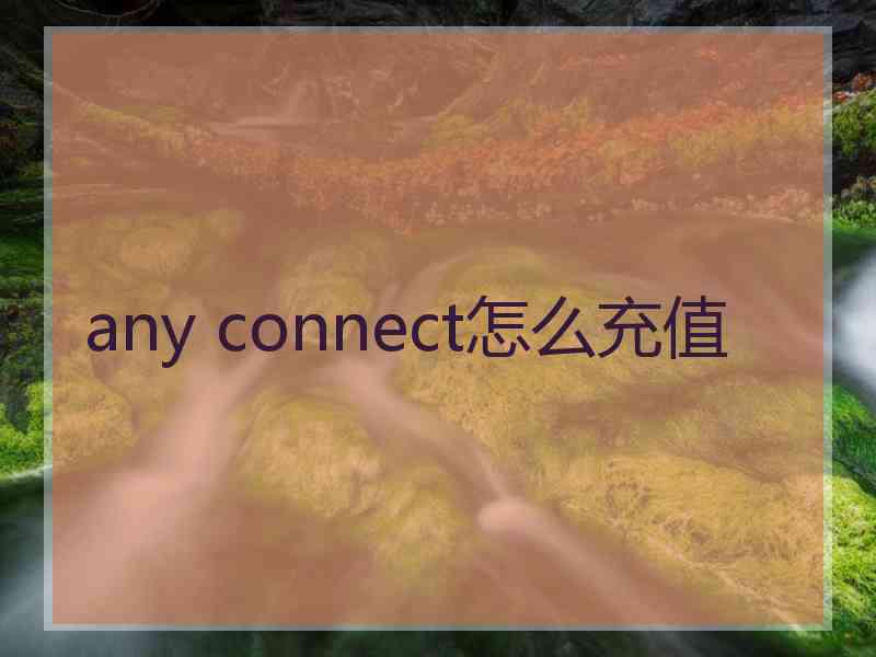 any connect怎么充值
