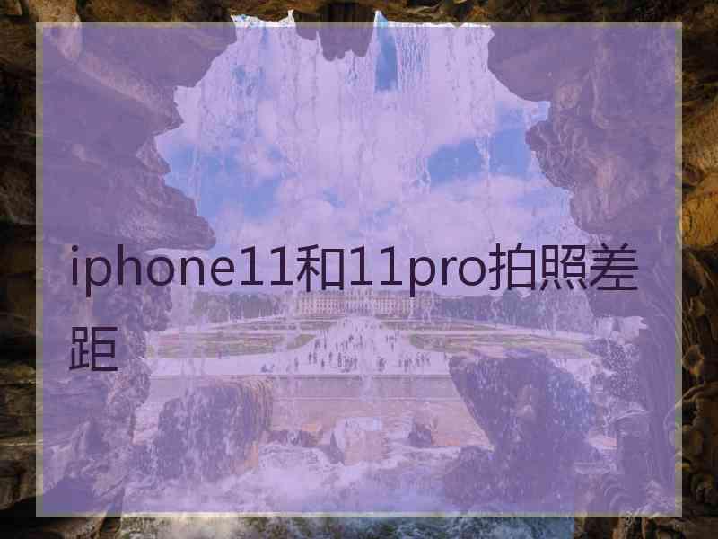 iphone11和11pro拍照差距