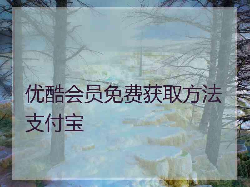 优酷会员免费获取方法支付宝