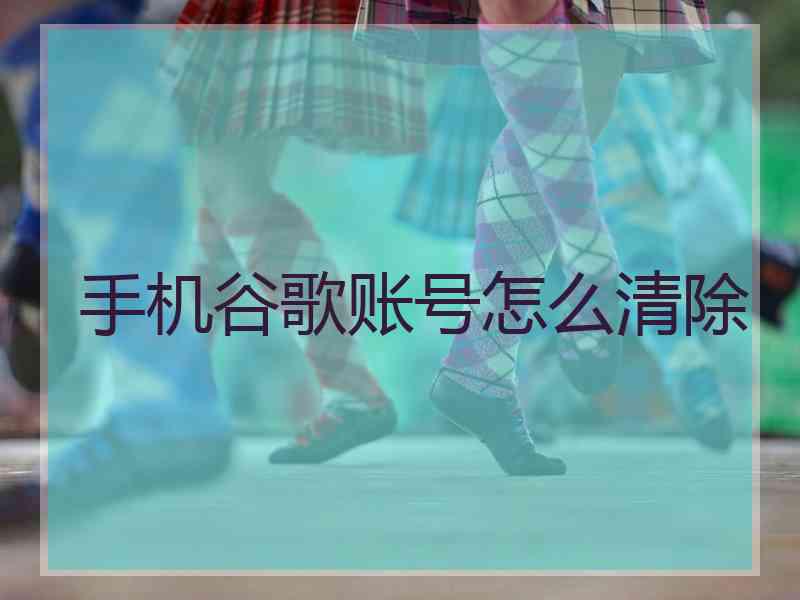 手机谷歌账号怎么清除