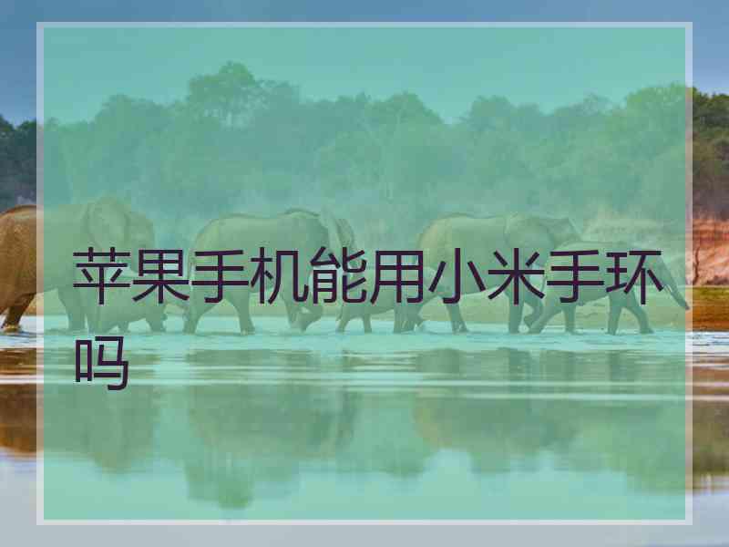 苹果手机能用小米手环吗