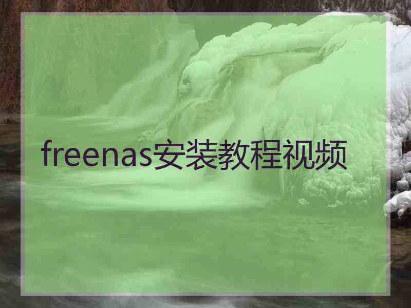 freenas安装教程视频