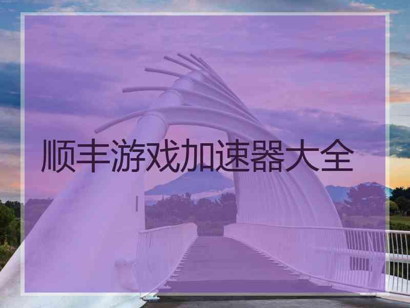 顺丰游戏加速器大全