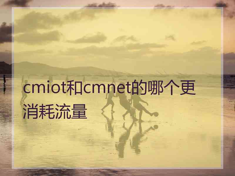 cmiot和cmnet的哪个更消耗流量
