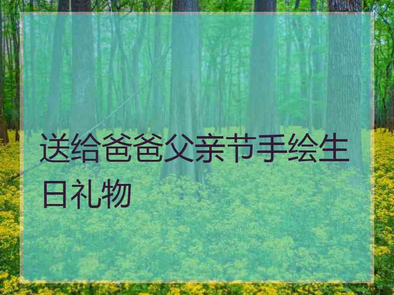 送给爸爸父亲节手绘生日礼物