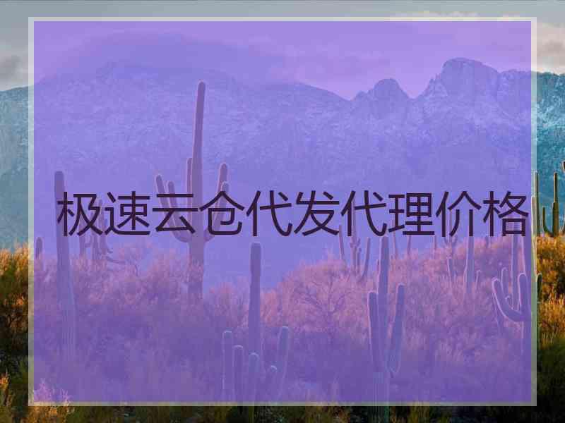 极速云仓代发代理价格