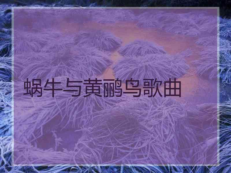 蜗牛与黄鹂鸟歌曲