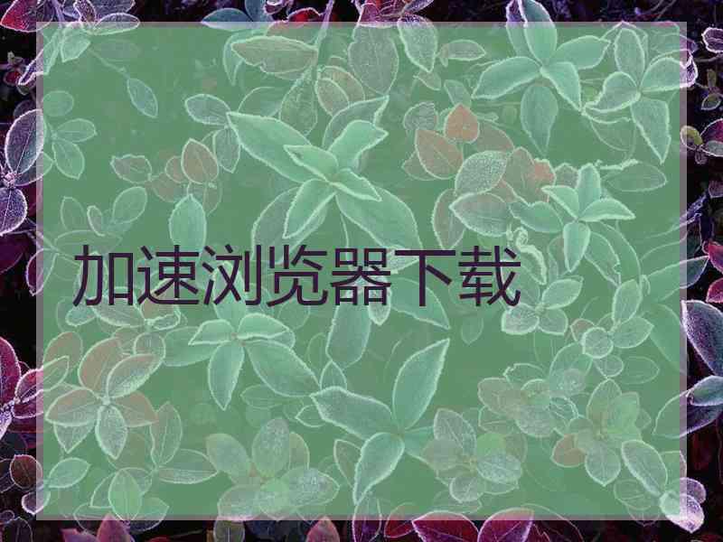 加速浏览器下载