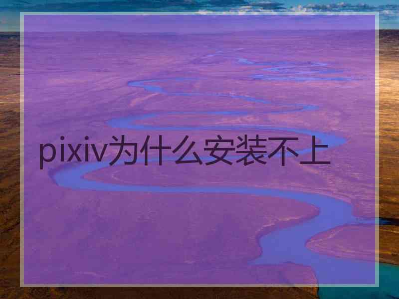 pixiv为什么安装不上