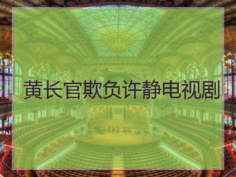 黄长官欺负许静电视剧